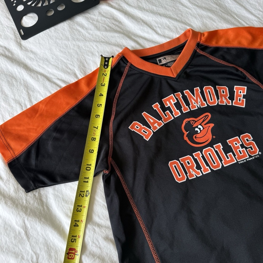 Genuine Merchandise Baltimore Orioles MLB Jersey Black/Orange V-Neck Size M/M - Picture 2 of 7